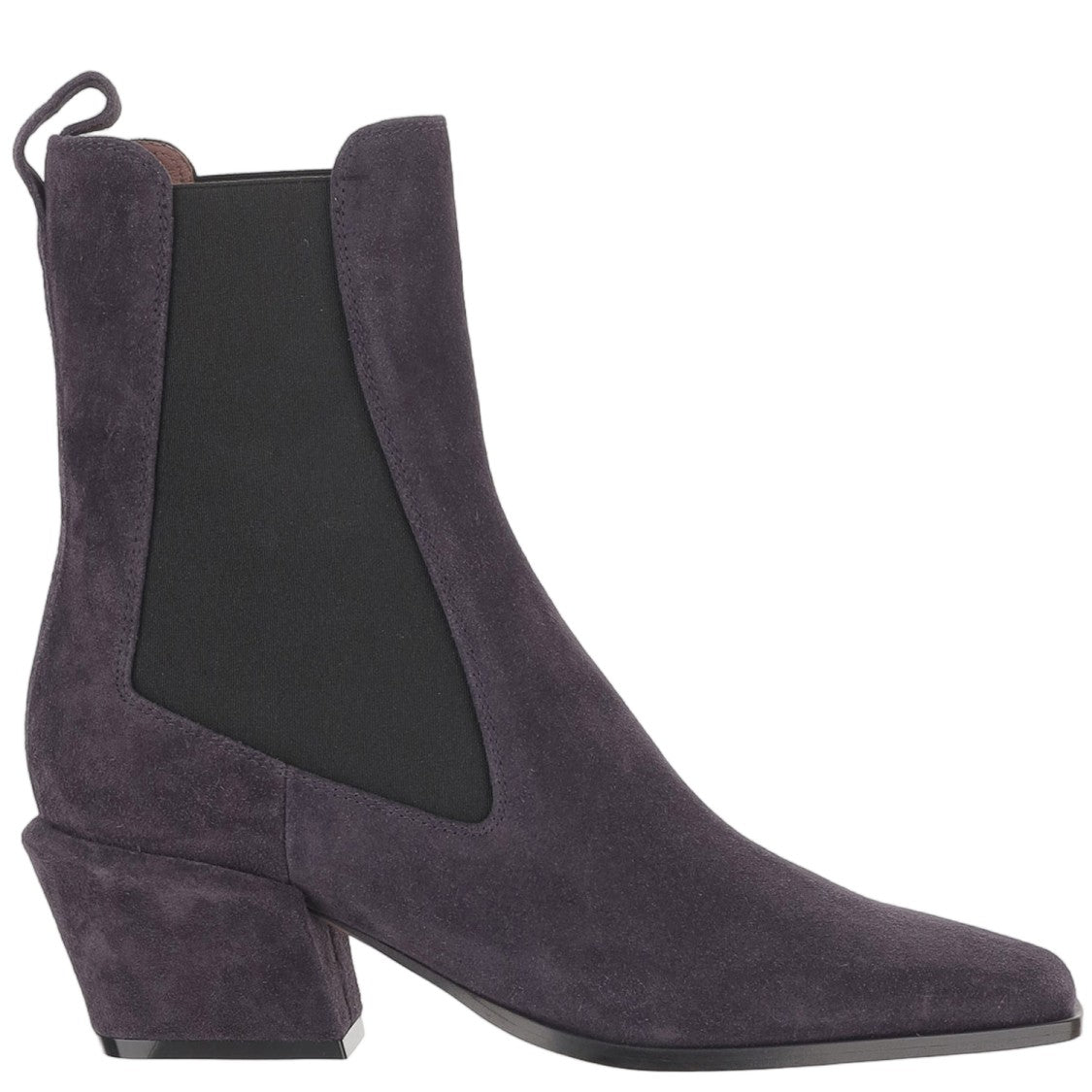 Paris Texas Calf Suede Ankle Boots With Square Toe And Covered Heel
