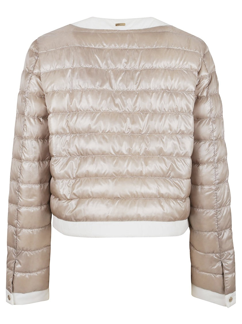 Herno Lightweight Quilted Herno Jacket With Round Neckline