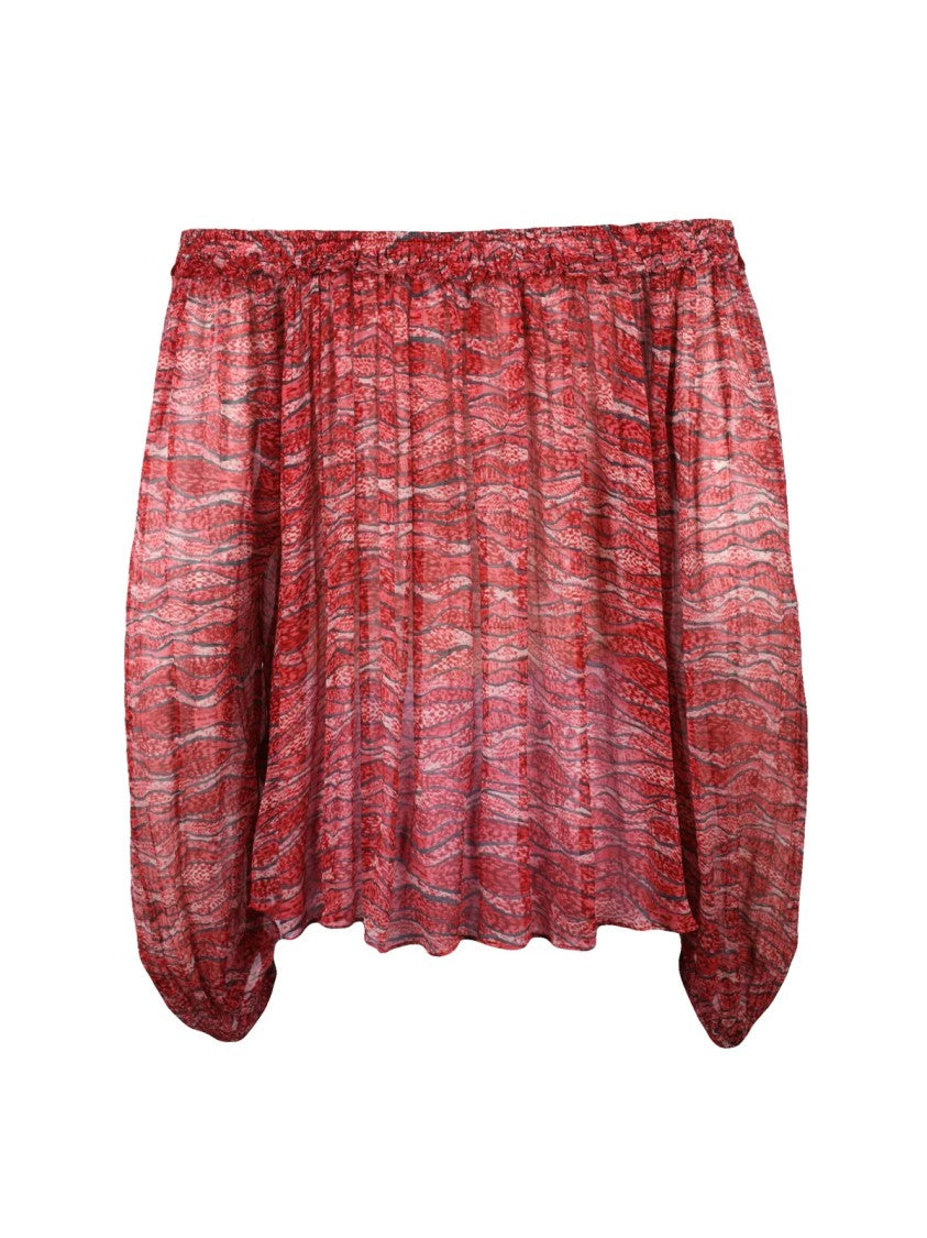 Isabel Marant Étoile Voile Blouse - Red/Beige