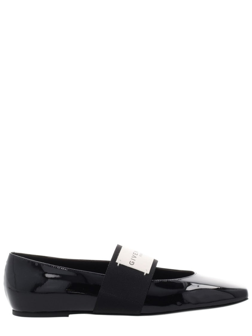 Givenchy Black Pointed-Toe Ballerina Flats