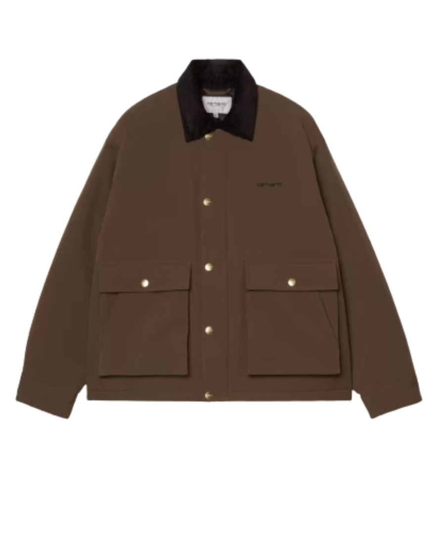 Carhartt Wip Tobacco Black Quentin Water-Repellent Nylon Jacket