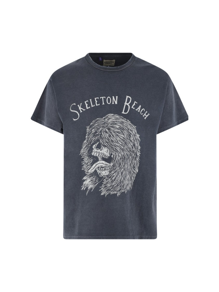 Gallery Dept. Black Skeleton Beach Graphic T-Shirt