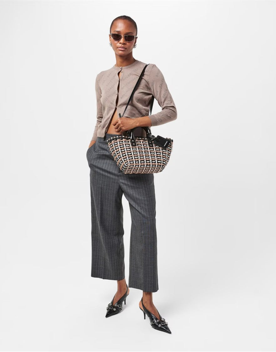 Balenciaga Bistro Basket Braided Tote Bag