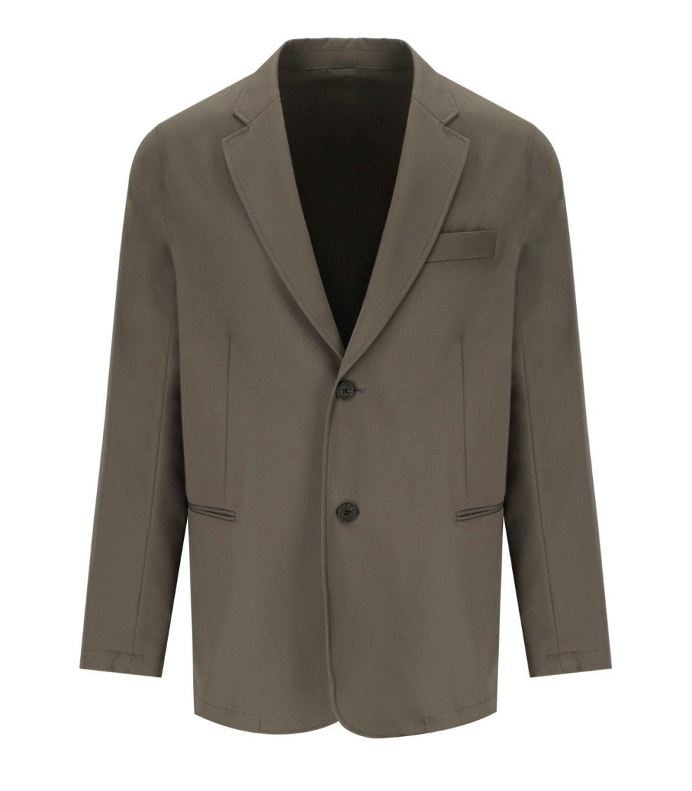 Emporio Armani Travel Essential Brown Single-Breasted Jacket