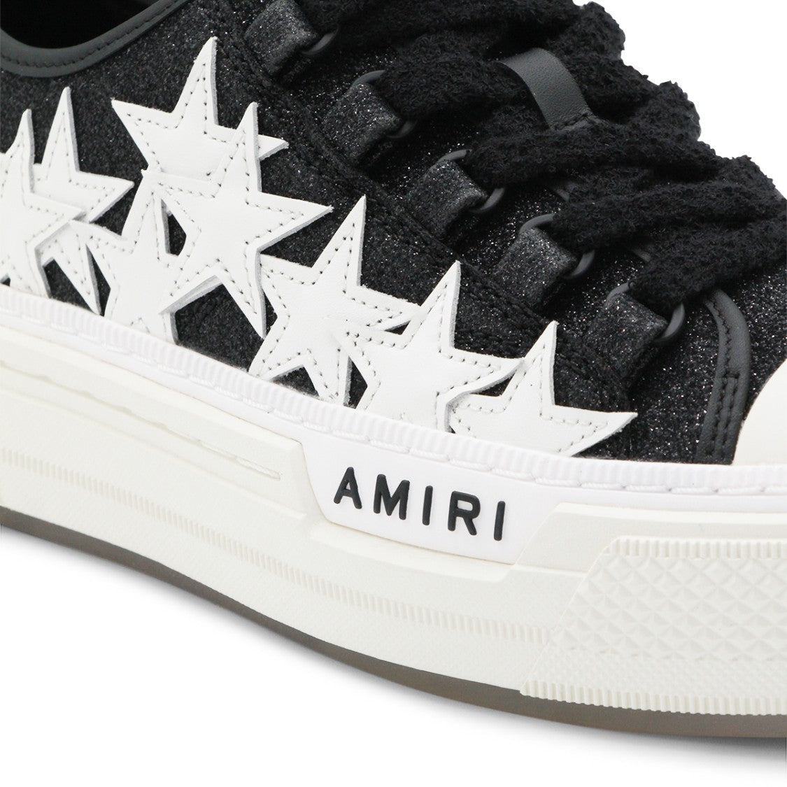 Amiri Black Leather Stars Court Sneakers