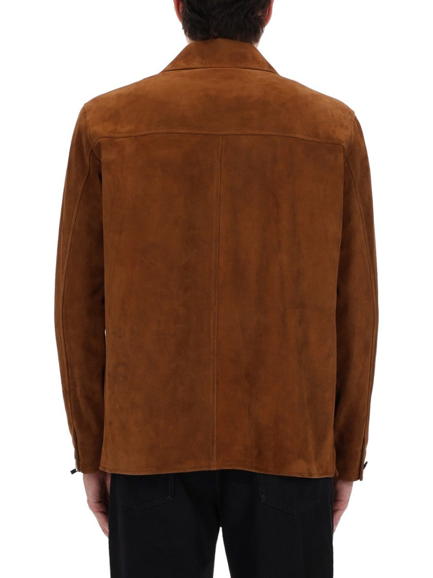 Saint Laurent Suede Single Pocket Overshirt