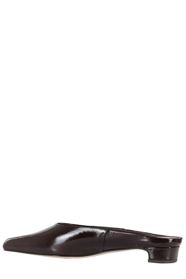 Poeve Mahogany Feye Leather Mules