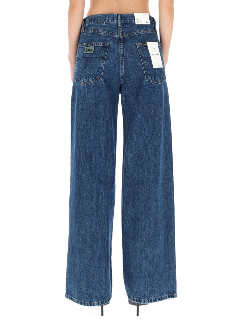 Lois Wide-Leg High-Waist Denim Jeans With Classic Five-Pocket Design