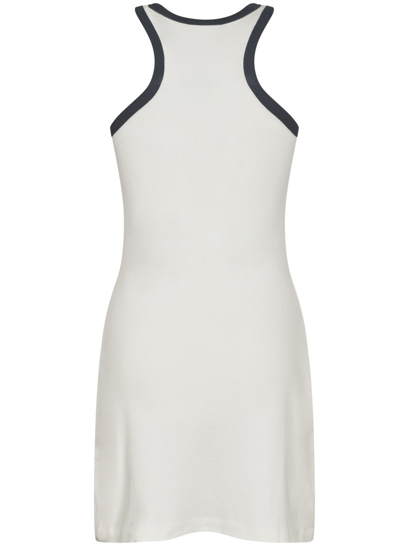 Courrèges Fitted Racerback Dress With Contrasting Trim