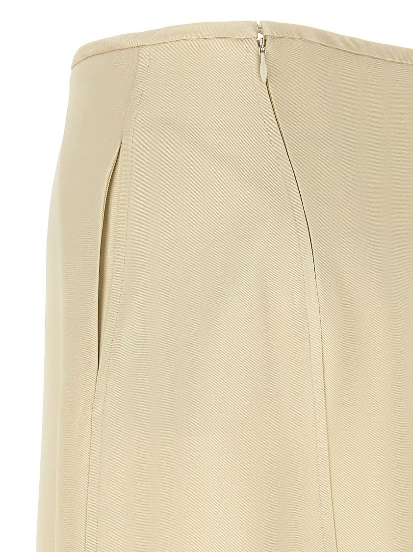 Jil Sander Midi-Length Viscose And Silk Skirt