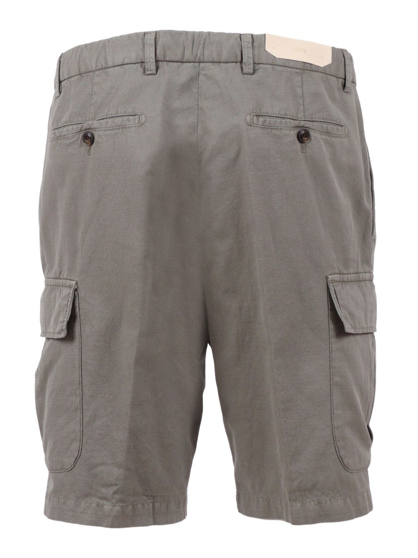 Briglia Grey Tailored Cargo Button Shorts