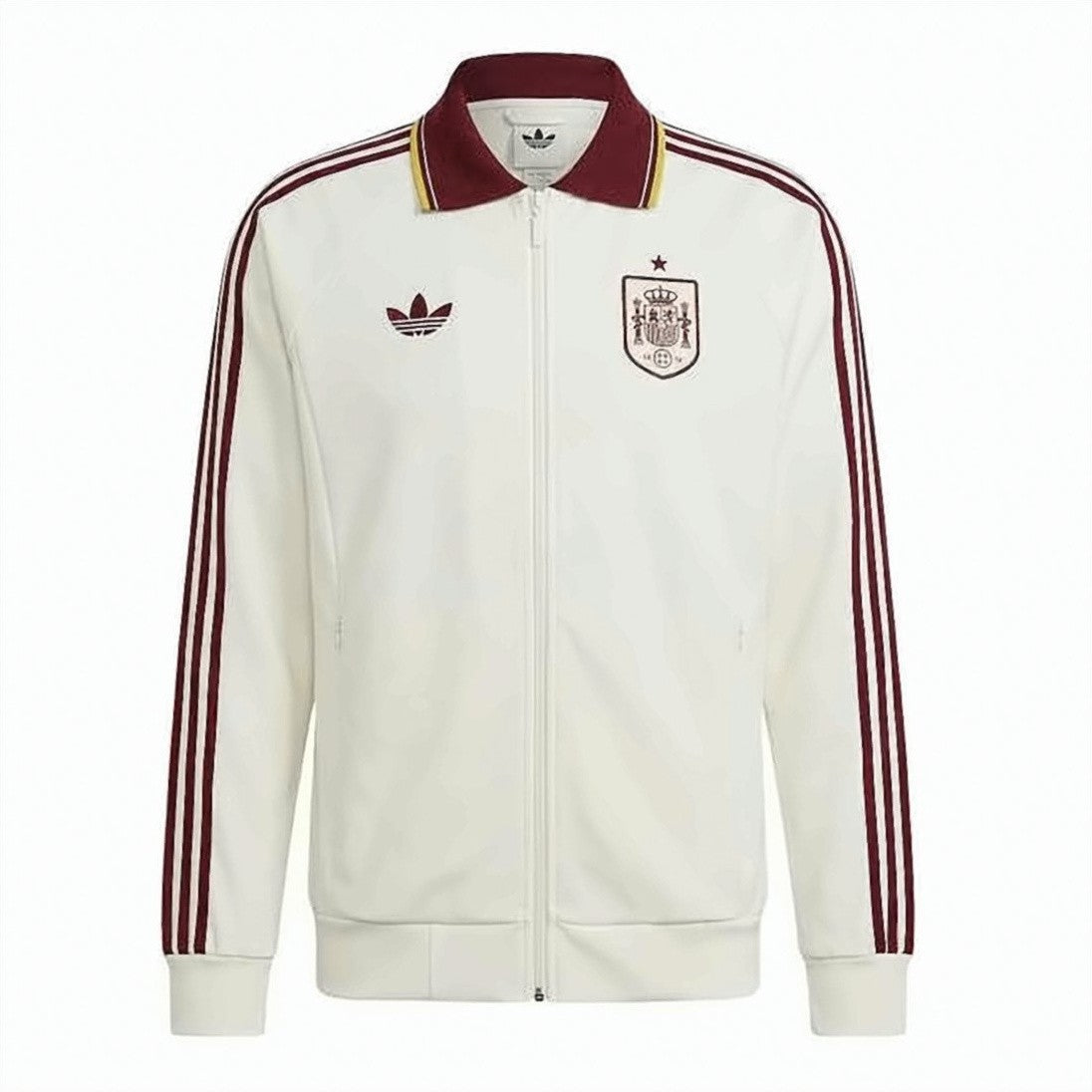 Adidas Full Zip Jacket With Maroon Stripe Detail
