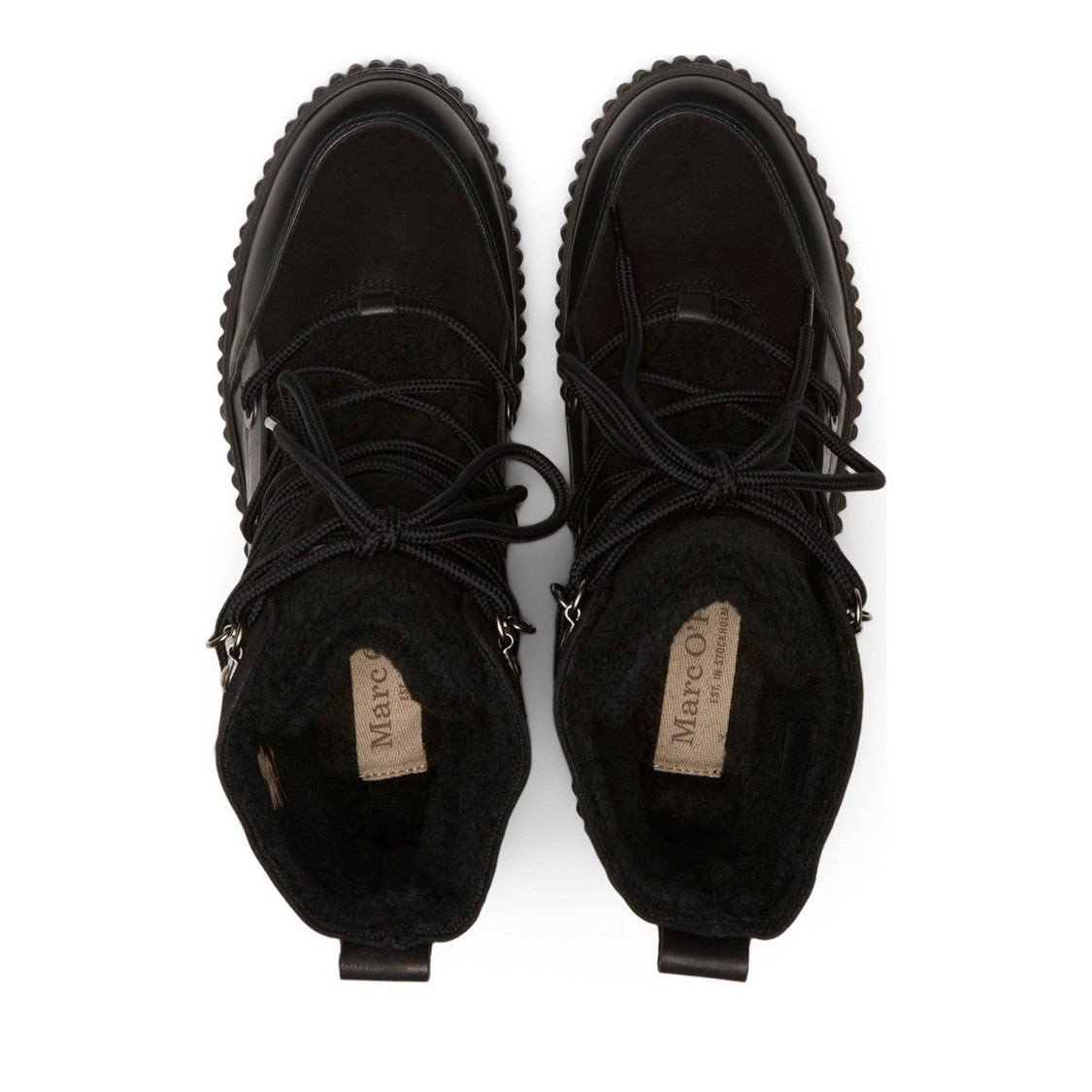 Marc O'polo Black Mo.Bianca N33a Leather Lace-Up Boots
