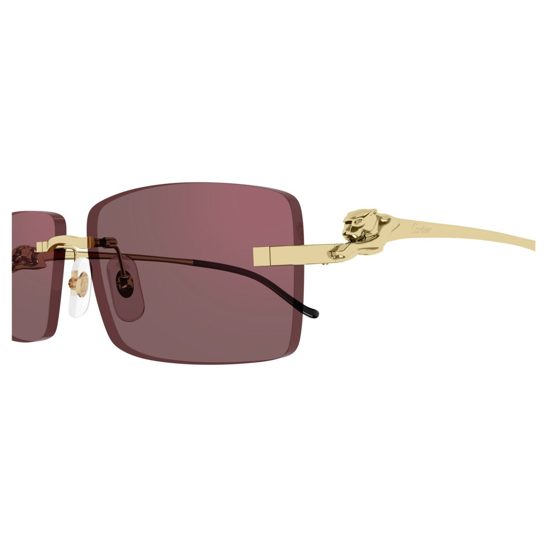 Cartier Ct0430s Rimless Rectangular Sunglasses