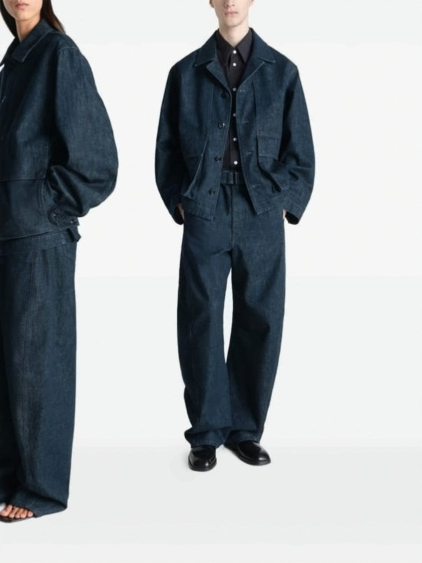 Lemaire Boxy Indigo Cotton Denim Jacket