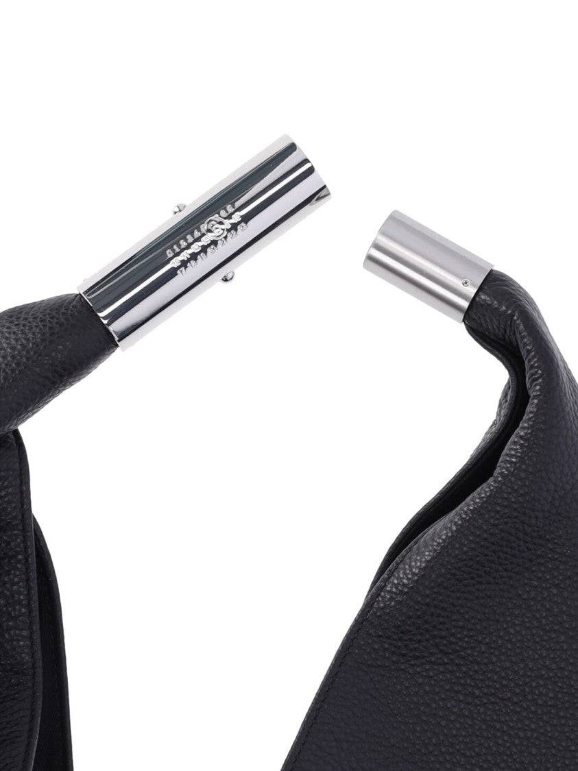 Mm6 By Maison Margiela Large Triangular Shoulder Bag In Hammered Calf Leather