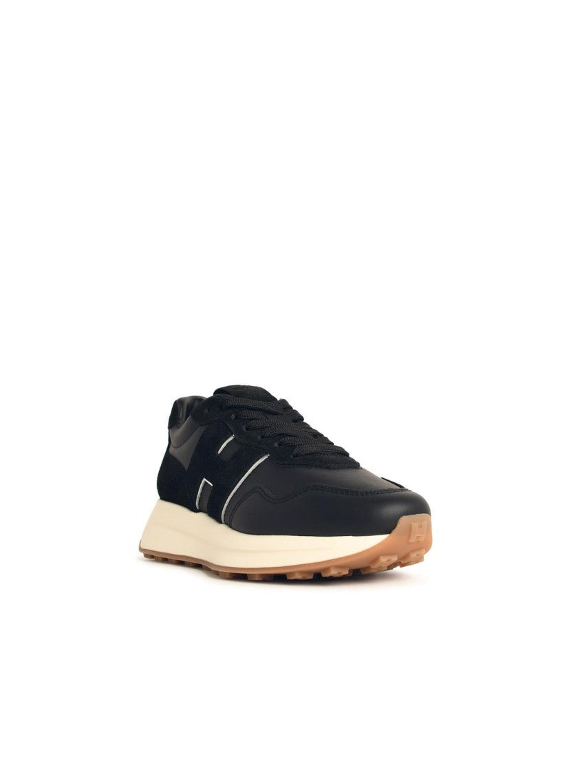 Hogan H641' Black Leather Sneakers