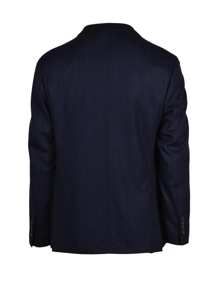 Eleventy Blue Tailored Rounded Wool Suit