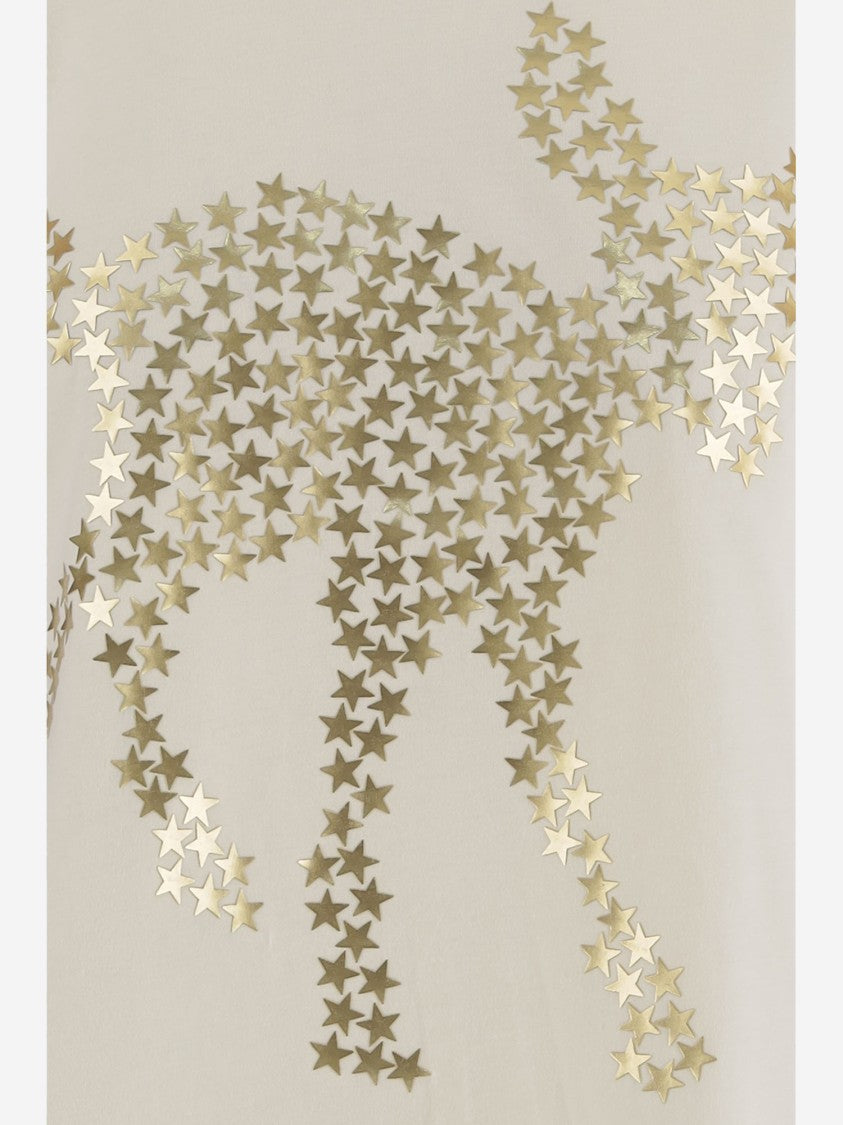 J. W. Anderson Ivory Cotton T-Shirt With Animal Stars Appliqué