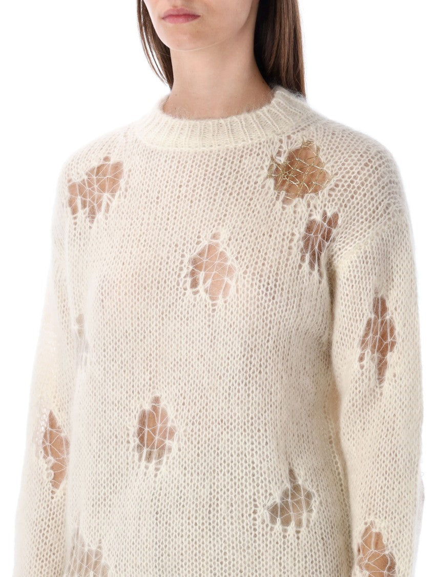 Fabiana Filippi Mohair Sweater With Gold Detail