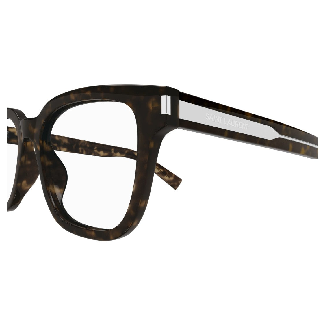 Saint Laurent Sl 711 Opt Square Tortoiseshell Frame Eyeglasses