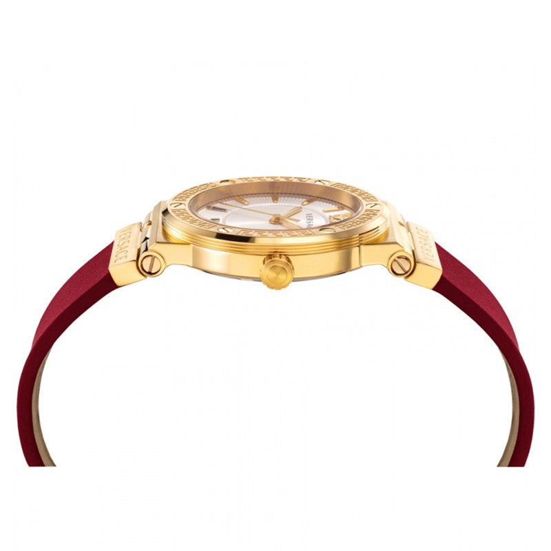 Versace Versace Greca Logo 38Mm Quartz Watch With Magenta Strap
