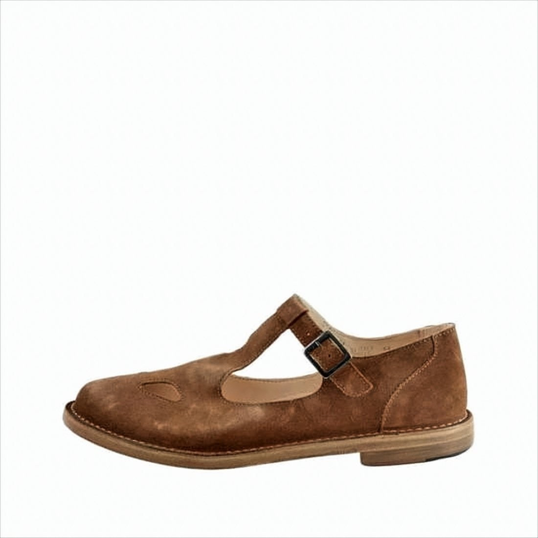 Astorflex Closed-Toe Suede Sandals With T-Strap And Buckle