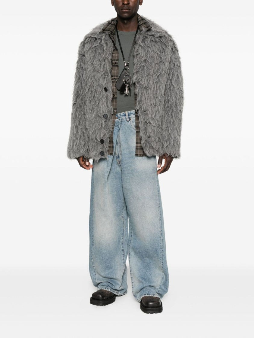 Diesel Textured Faux-Fur Casual Jacket