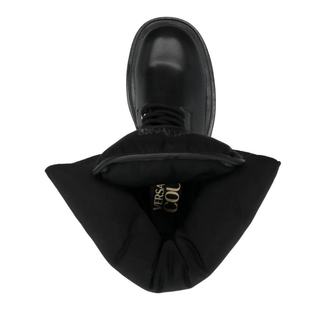 Versace Jeans Couture Black Drew Polyurethane Luxe Boots