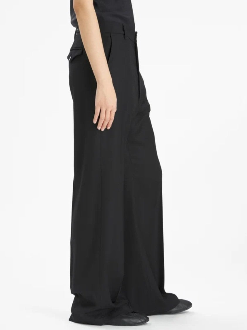 Barena Wide-Leg Trousers With High Waist And Pleated Detail