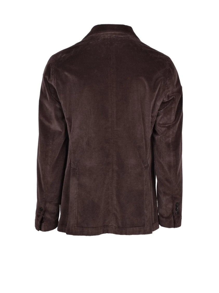 Fbte From Beginning To End Brown Velvet Cotton Lyocell Jacket