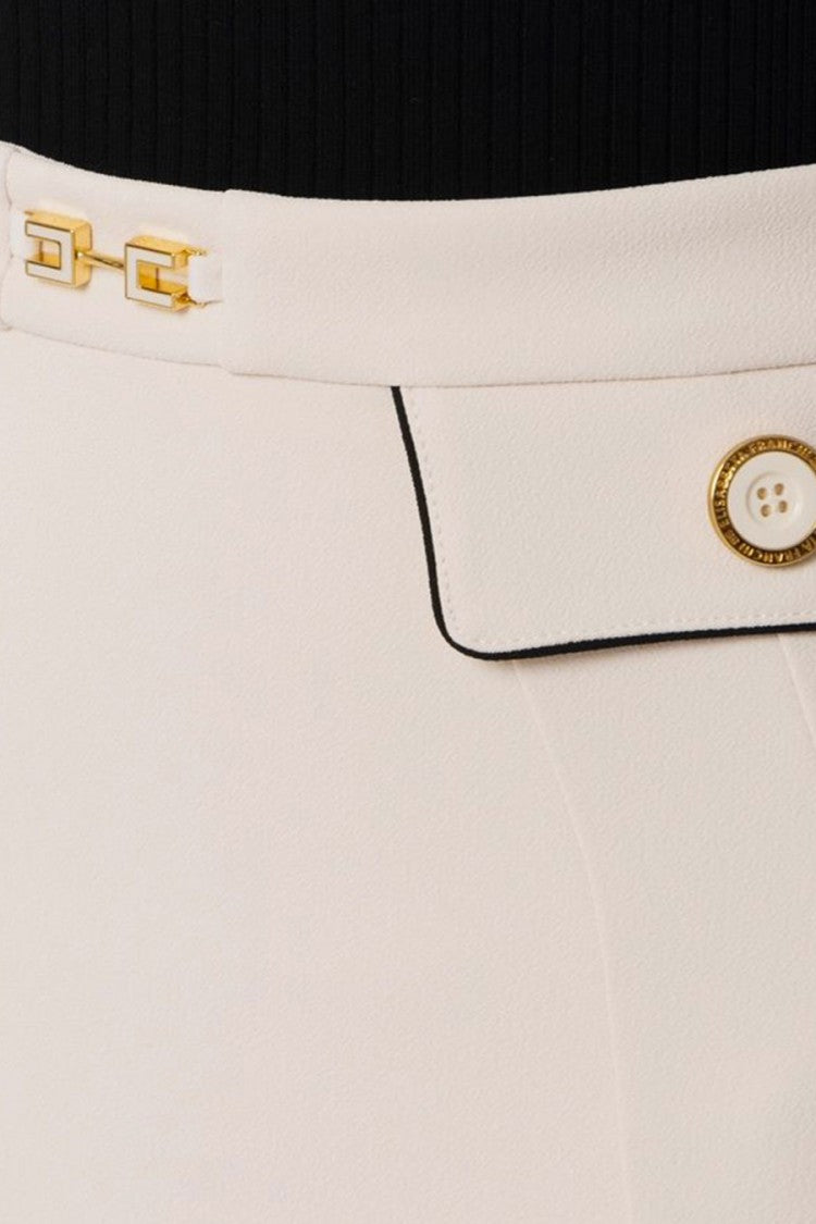 Elisabetta Franchi Tailored A-Line Skirt With Decorative Buttons