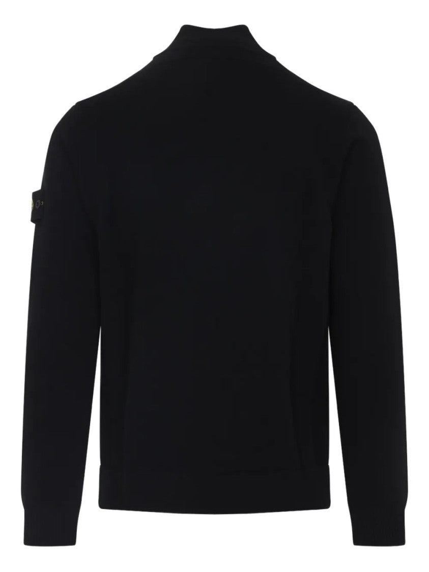 Stone Island Zip-Front Logo-Patch Cardigan