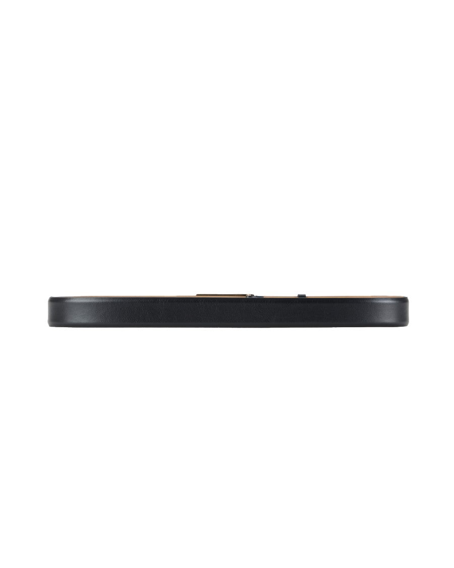 Elisabetta Franchi Black Leather Belt With Logo Plaque