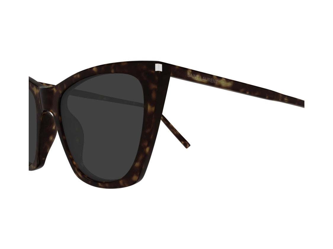 Saint Laurent Sl 214 Kate Thin Tortoiseshell Acetate Bold Oversized Sunglasses