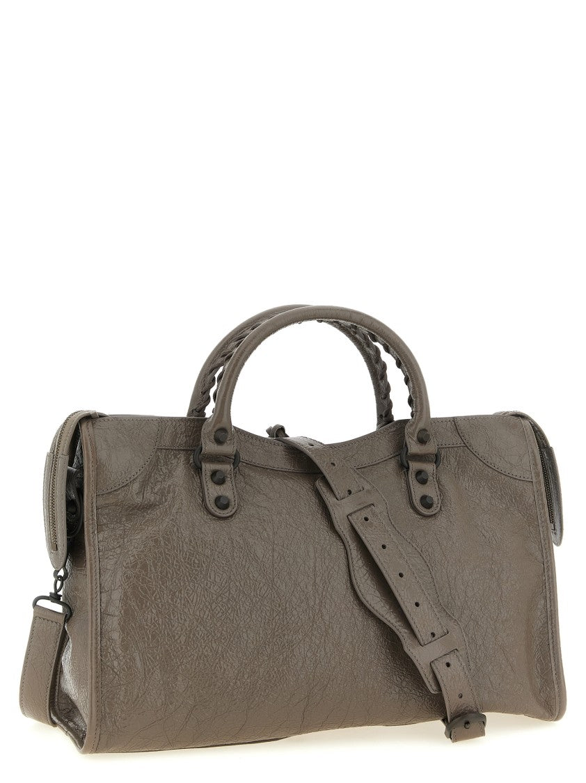 Balenciaga 'Le City M' Studded Lambskin Handbag