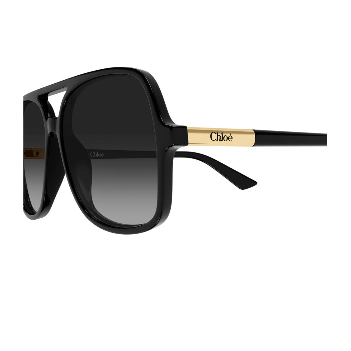 Chloé Black Ch0364s Oversized Acetate Aviator Sunglasses