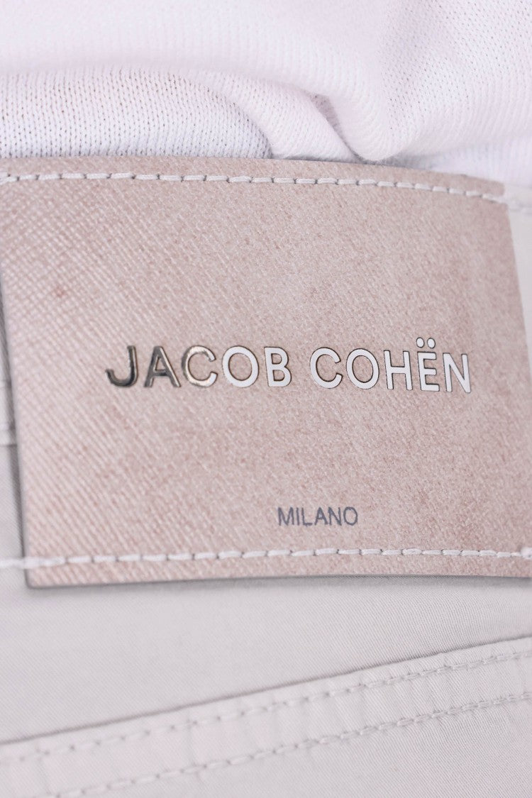 Jacob Cohen Grey Scott Saffiano Cotton Pants