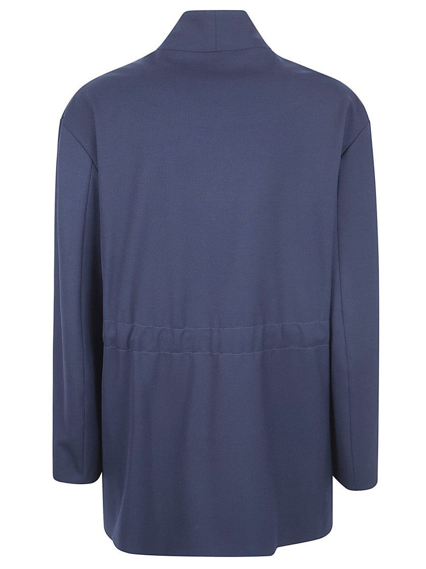 Fabiana Filippi Techno Tailoring Fabric Stand-Up Collar Jacket