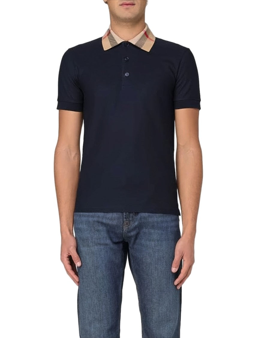 Burberry Short-Sleeved Navy Polo Shirt