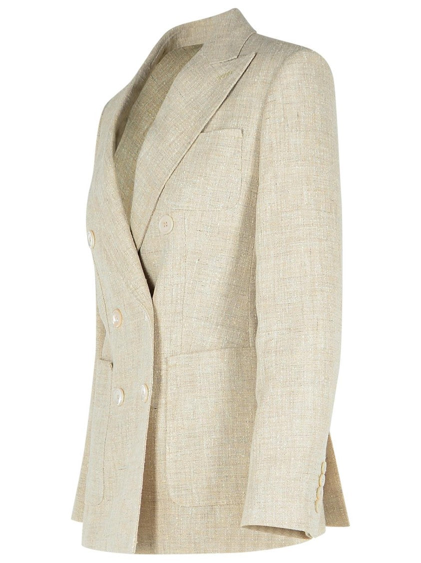 Max Mara Ivory Linen Blend Blazer