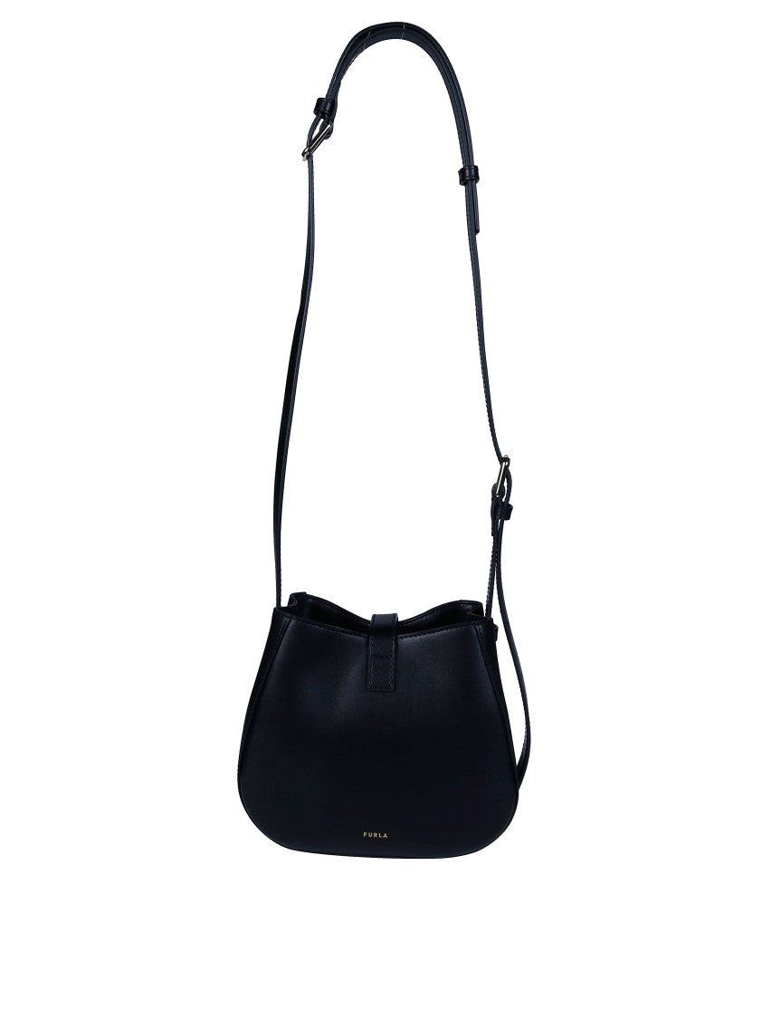 Furla Dora Compact Leather Mini Bucket Bag