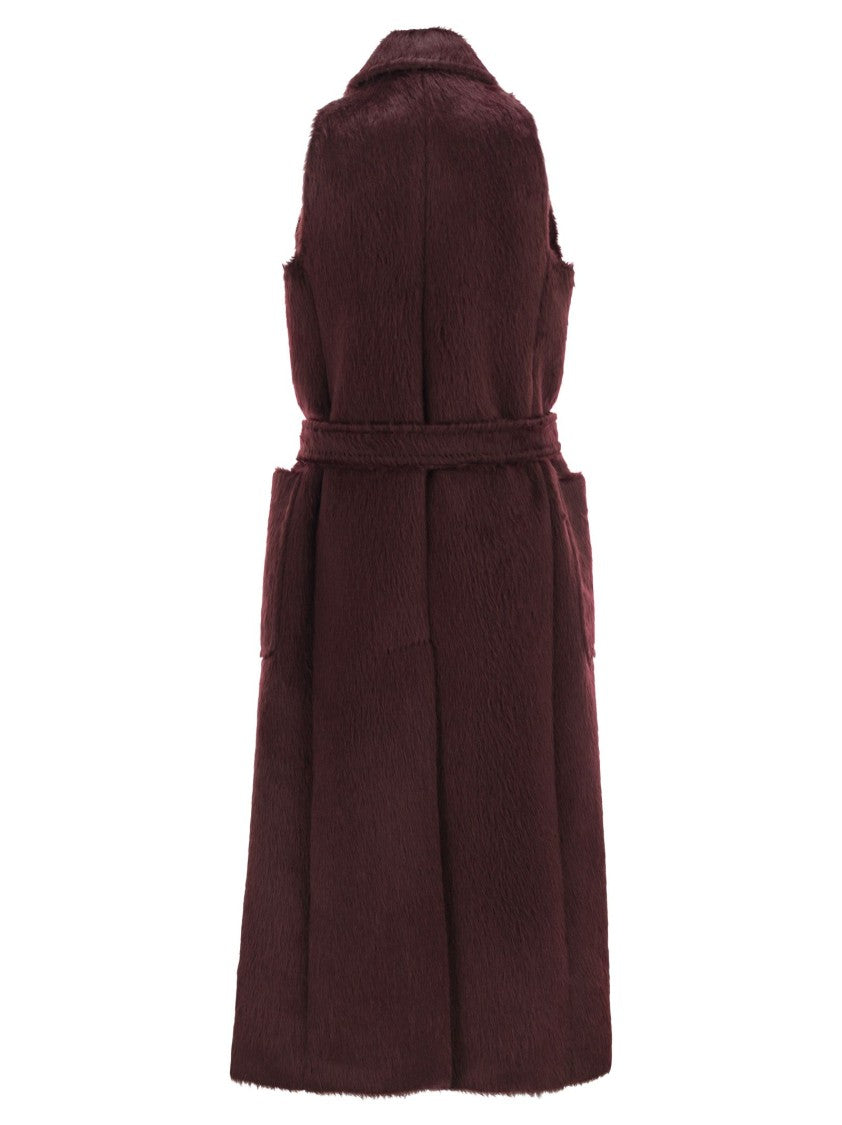 Max Mara Abbozzi1234 - Sleeveless Coat In Alpaca And Wool