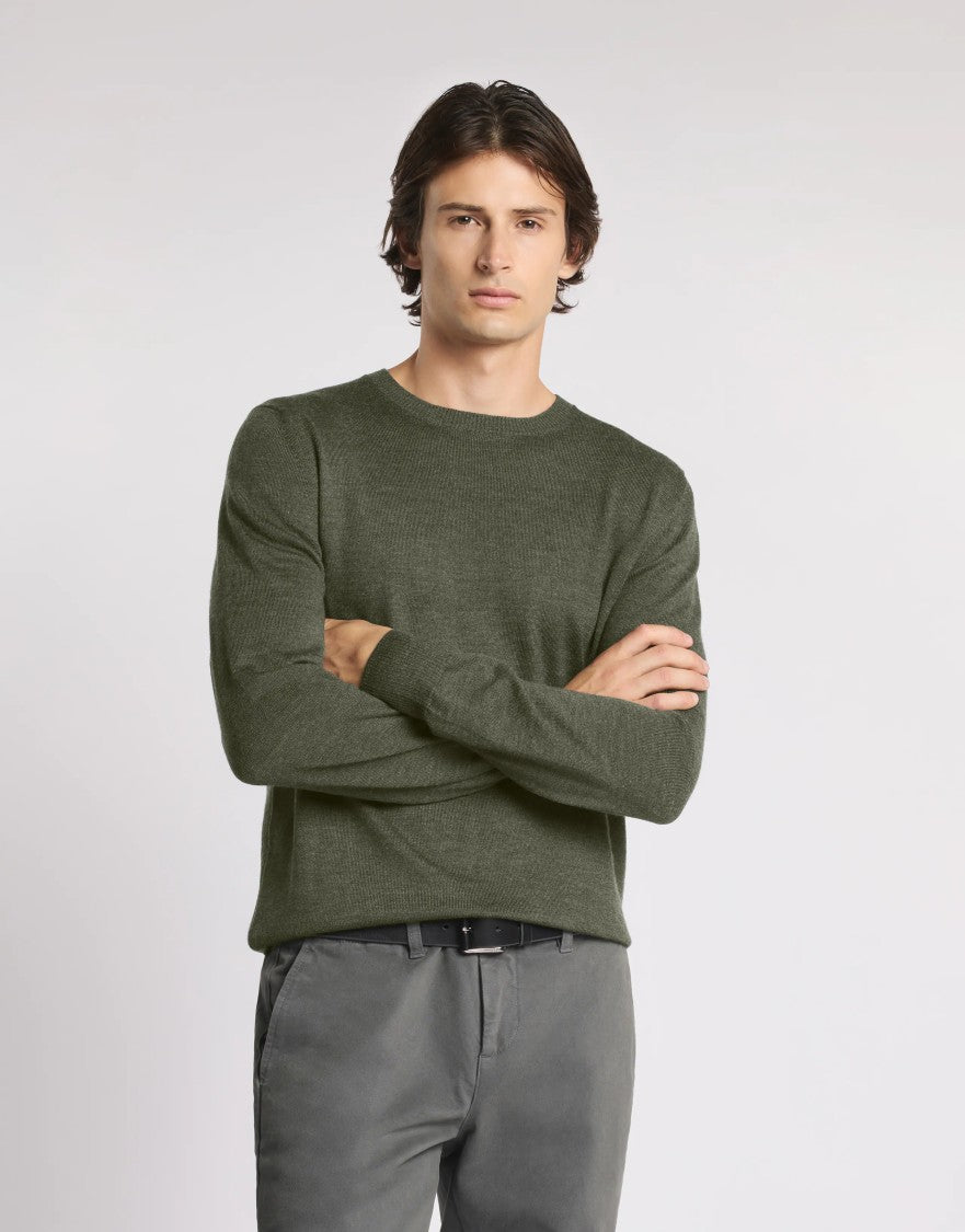 Fay Refined Wool Crew Neck Sweater