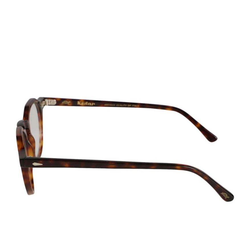 Kador Justin Classic Tortoiseshell Round Frame Eyeglasses With Metallic Accents
