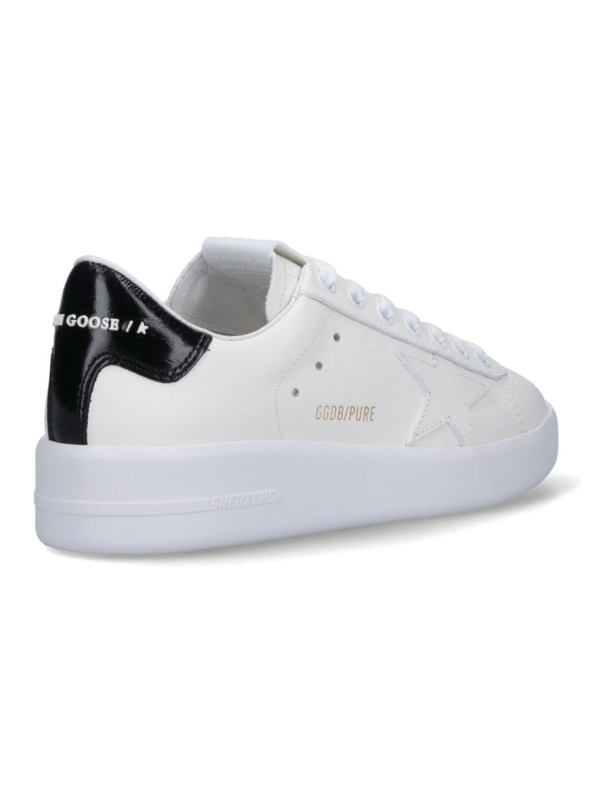 Golden Goose White Purestar Tonal Star Leather Sneakers