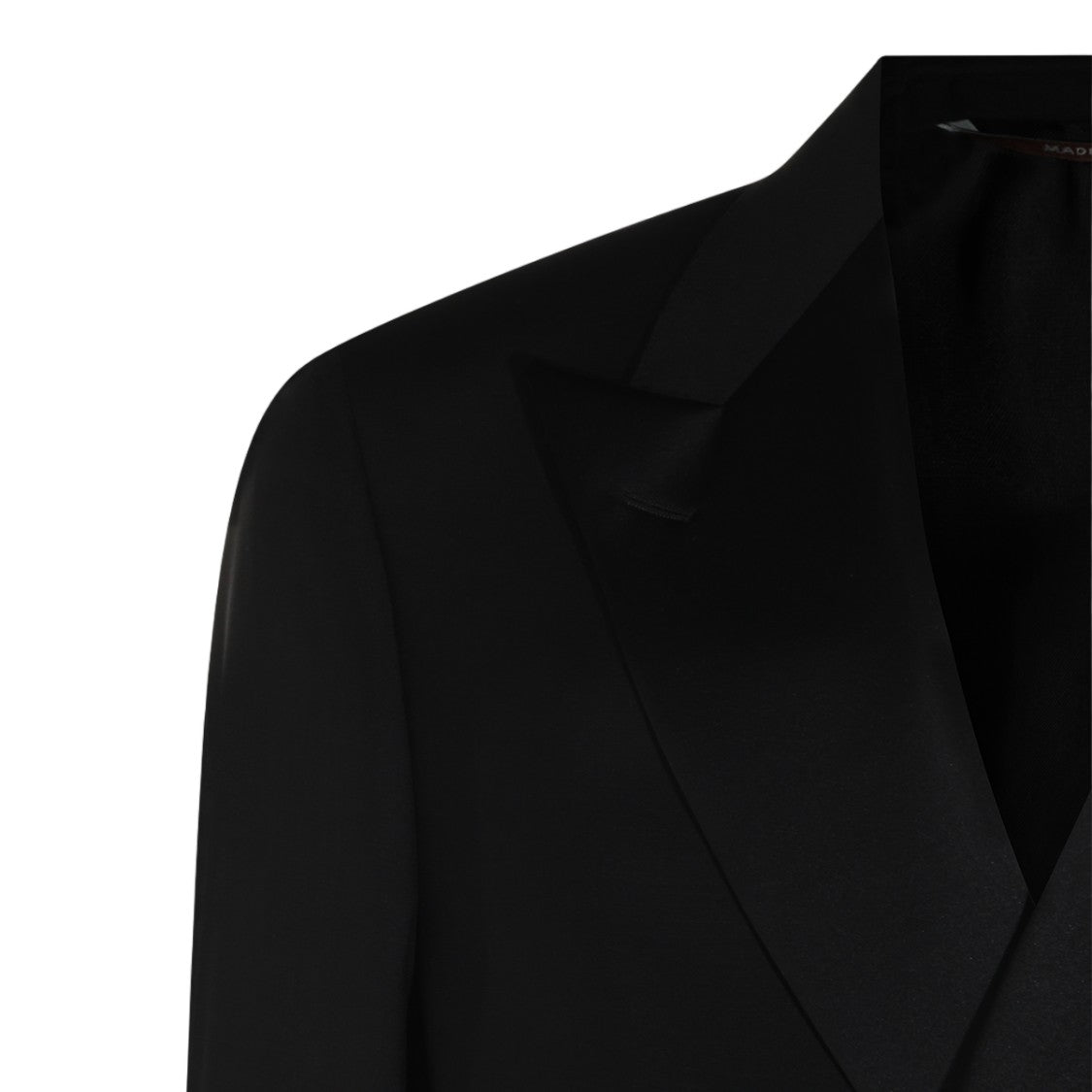 Canali Double-Breasted Black Suit With Peak Lapels