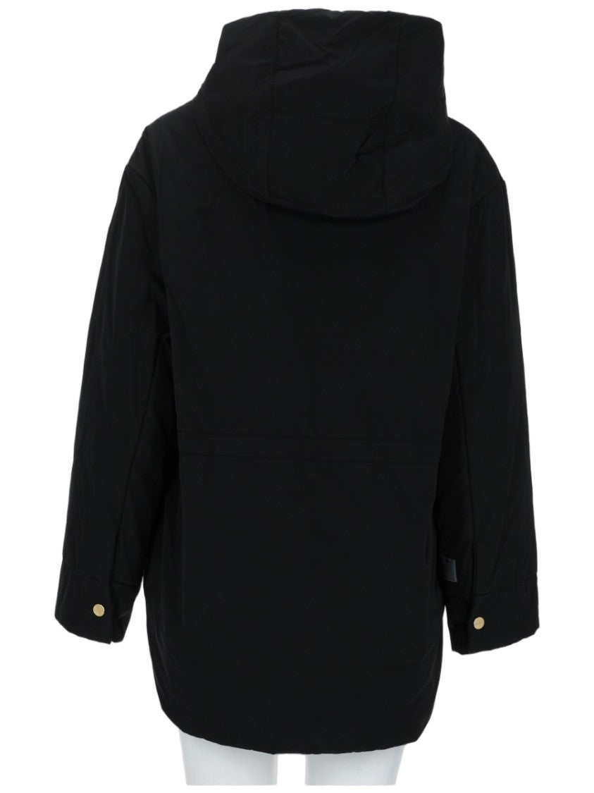 Max Mara Reversible Black Parka With Hood And Adjustable Cuffs