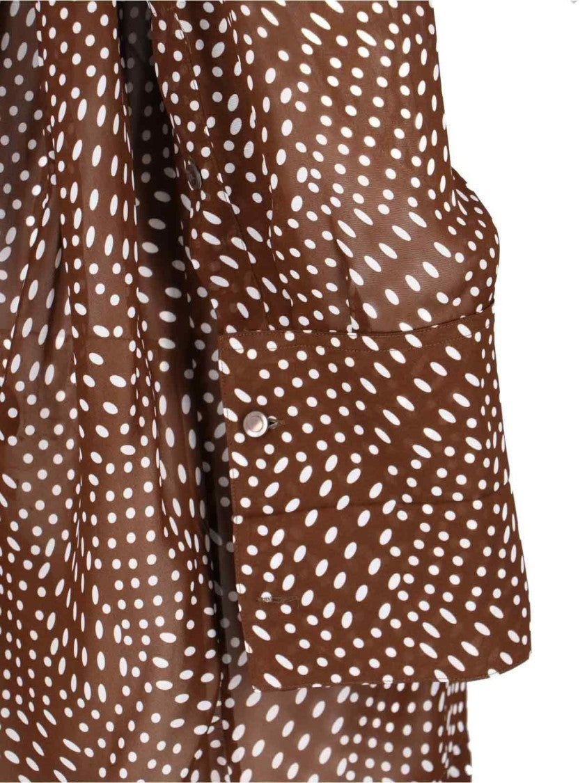 Dries Van Noten Sheer Blouse – Brown