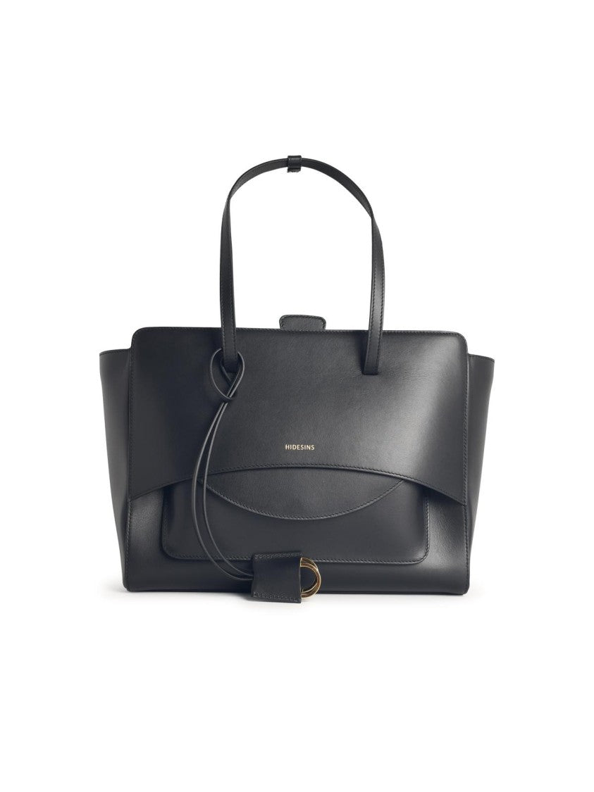 Hidesins 'Flap' Black Leather Bag